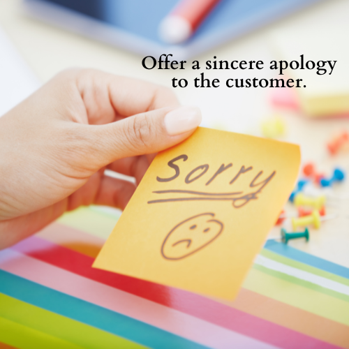 Offer a sincere apology